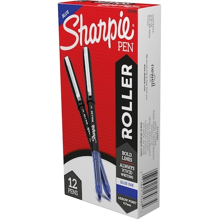 Sharpie Rollerball Pen, , w/Metal Clip, 12/DZ, Blue PK SAN2101306